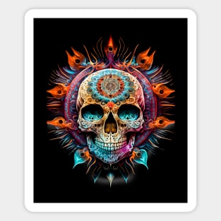 Celebrate Life and Death with Our Skull Artwork Magnet